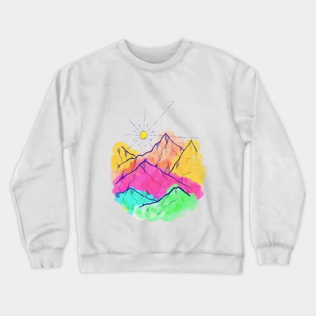 Summer colour peaks Crewneck Sweatshirt by Swadeillustrations